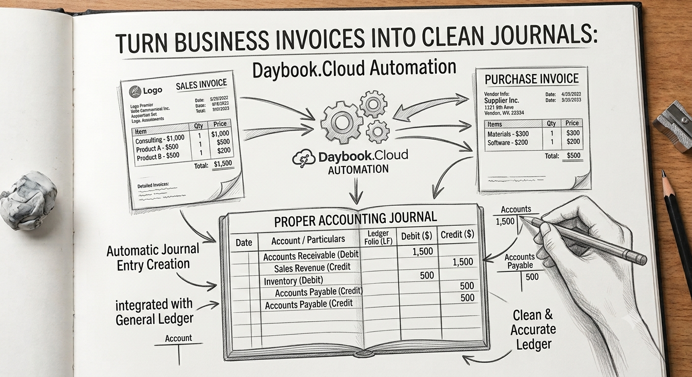 Invoice to journal workflow